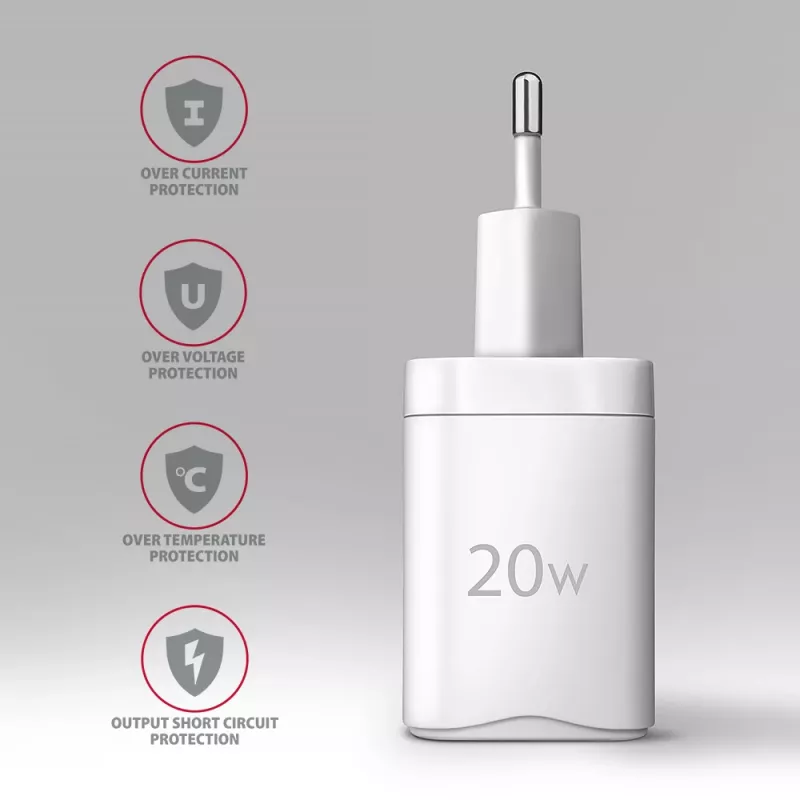 Ladegerät für Mobilgeräte Axagon ACU-PQ20W Universal Weiß