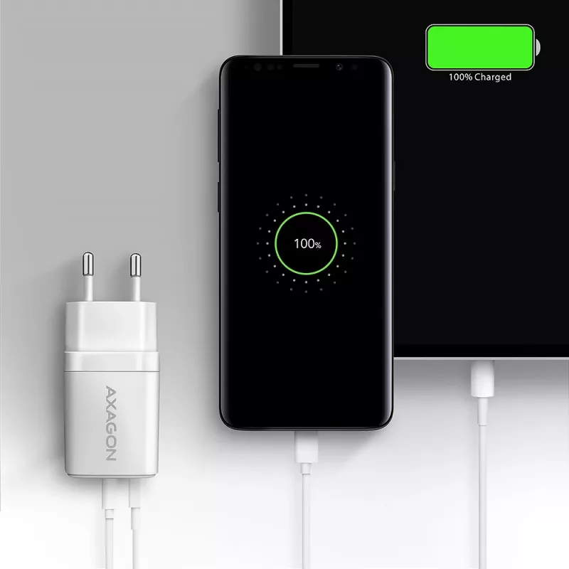 Ladegerät für Mobilgeräte Axagon ACU-PQ20W Universal Weiß