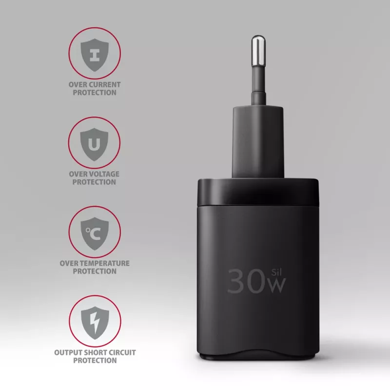 Axagon ACU-PQ30 PD3.0 & QC4+ 2xOUTPUTS Wandladegerät 30W