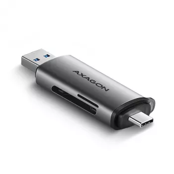 Axagon CRE-SAC SuperSpeed USB-C+USB-A Kartenleser 5 Gbit/s