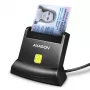 Axagon Universal Desktop USB Kontakt Smart-/ID-Kartenleser mit langem USB-A-Kabel. Geeignet für die eObanka-Anwendung. Smartcard-Lesegerät Indoor USB 2.0 Schwarz
