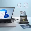 Axagon Universal Desktop USB Kontakt Smart-/ID-Kartenleser mit langem USB-A-Kabel. Geeignet für die eObanka-Anwendung. Smartcard-Lesegerät Indoor USB 2.0 Schwarz