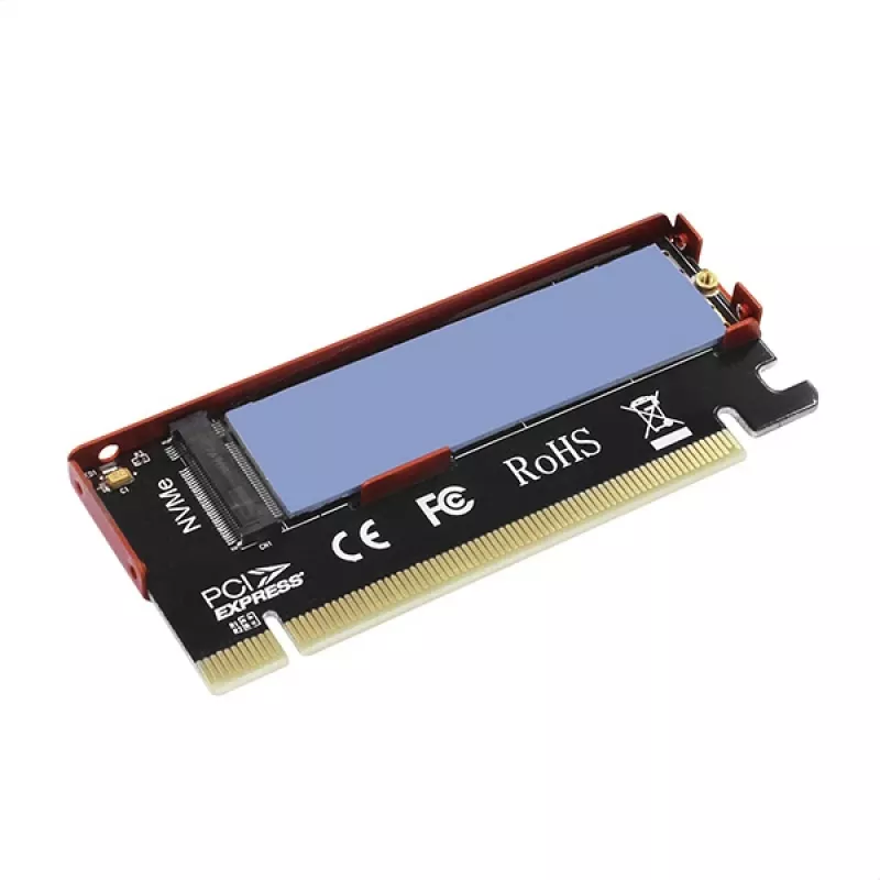 Axagon PCEM2-S PCIe x16 - M.2 NVMe M-Key-Slot-Adapter, mit passivem Alu-Kühlkörper