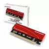 Axagon PCEM2-S PCIe x16 - M.2 NVMe M-Key-Slot-Adapter, mit passivem Alu-Kühlkörper