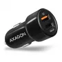 Axagon PWC-QC5 Ladegerät für Mobilgeräte Handy, Smartphone, Tablet, Universal Schwarz Zigarettenanzünder Schnellladung Auto