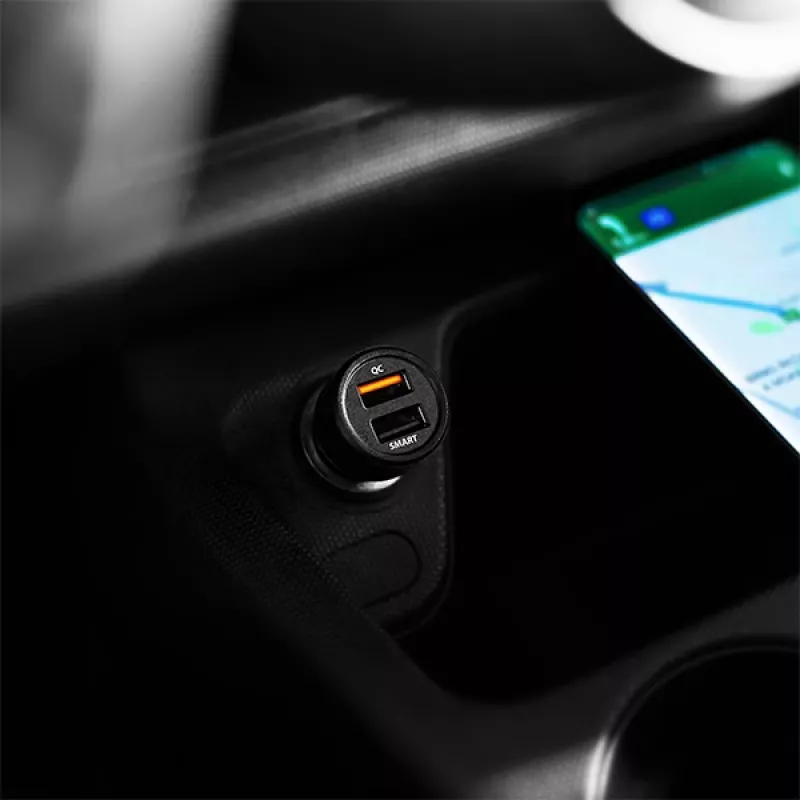 Axagon PWC-QC5 Ladegerät für Mobilgeräte Handy, Smartphone, Tablet, Universal Schwarz Zigarettenanzünder Schnellladung Auto