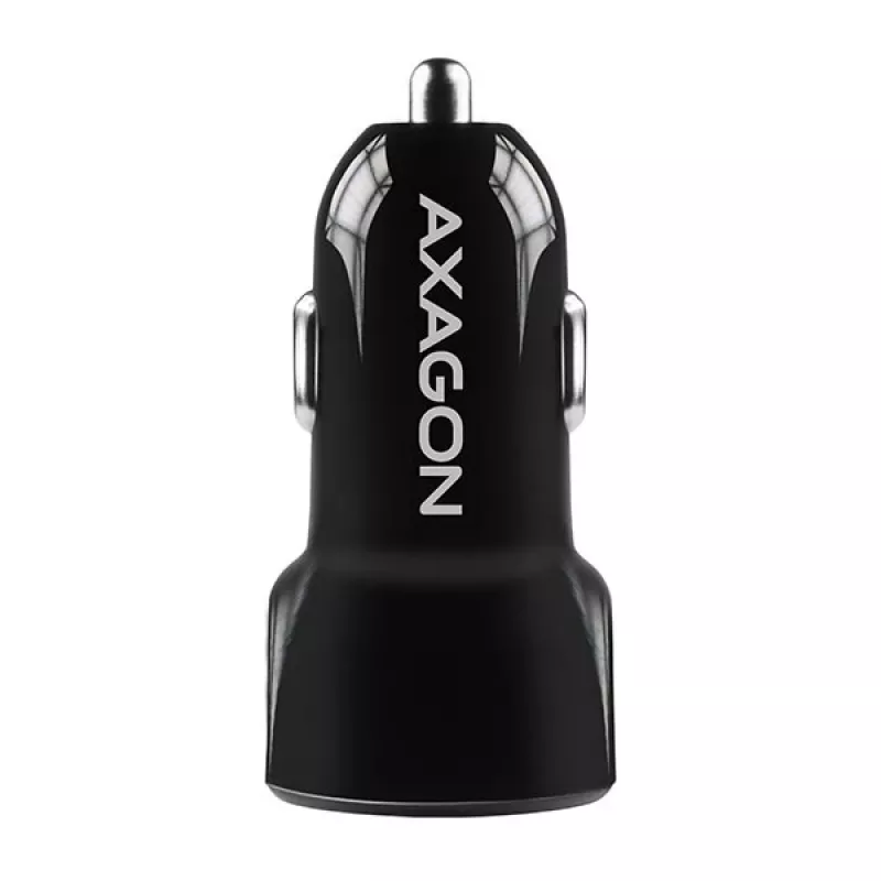 Axagon PWC-QC5 Ladegerät für Mobilgeräte Handy, Smartphone, Tablet, Universal Schwarz Zigarettenanzünder Schnellladung Auto