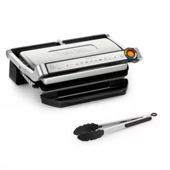 Kontaktgrill Tefal OptiGrill + XL GC728D10, 2000 W, 800 cm² Antihaftplatten, 9 Programme, Kochfläche 400×200 mm