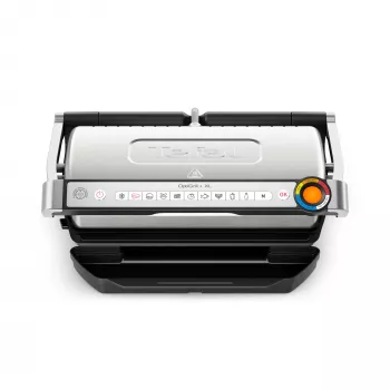 Kontaktgrill Tefal OptiGrill + XL GC728D10, 2000 W, 800 cm² Antihaftplatten, 9 Programme, Kochfläche 400×200 mm