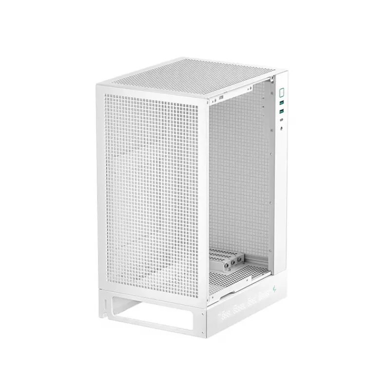 DeepCool R-CH170-WHNPI0D-G-1 Tower weiß, Mini-ATX, LED-Anzeige, 305 mm GPU, 172 mm CPU-Kühler