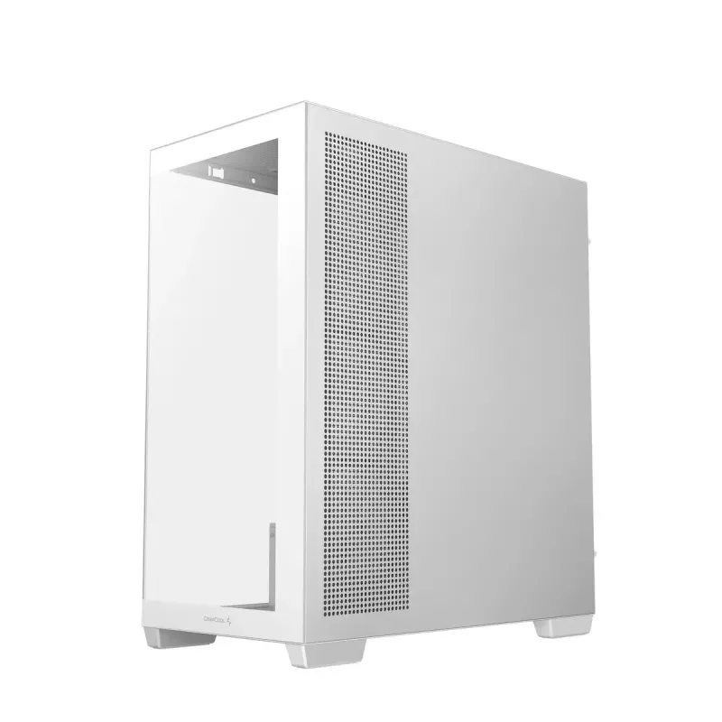PC-Gehäuse DeepCool CG580 4F WH Midi Tower ATX/Micro ATX/ITX, gehärtetes Glas, 3×120 mm + 120 mm Rückseite, weiß