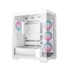 PC-Gehäuse DeepCool CG580 4F WH Midi Tower ATX/Micro ATX/ITX, gehärtetes Glas, 3×120 mm + 120 mm Rückseite, weiß