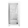 PC-Gehäuse DeepCool CG580 4F WH Midi Tower ATX/Micro ATX/ITX, gehärtetes Glas, 3×120 mm + 120 mm Rückseite, weiß