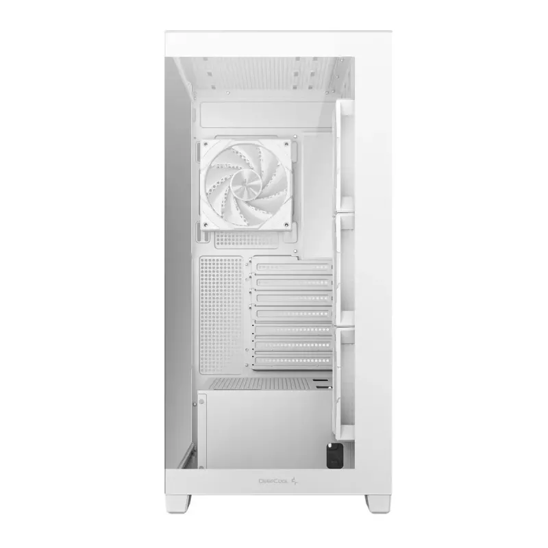 PC-Gehäuse DeepCool CG580 4F WH Midi Tower ATX/Micro ATX/ITX, gehärtetes Glas, 3×120 mm + 120 mm Rückseite, weiß