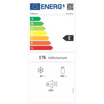 Freistehender Kühlschrank Gorenje RF414EPS4 — 206 L Gesamt, 165 L Kühlteil, 41 L Gefrierteil, grau