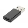 DIGITUS USB Typ-C Adapter, Typ A auf C M/F, 3A, 5GB, 3.0 Version, schwarz