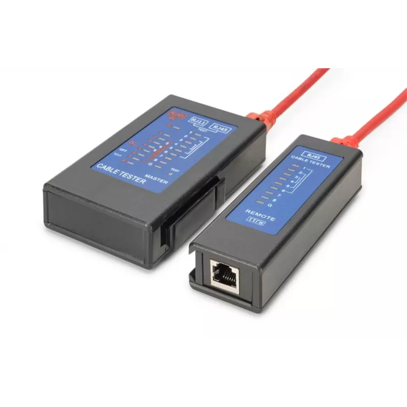 DIGITUS Kabeltester - Einseitiger Tester PoE-Tester mit Koffer