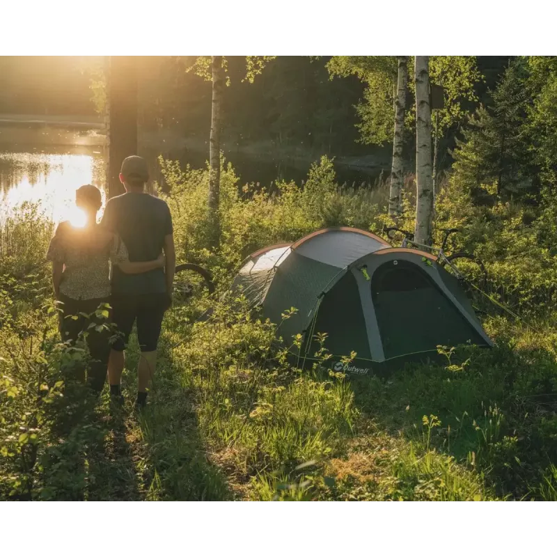 Zelt Outwell Earth 2 – 2-Personen, kompaktes Zweimann-Campingzelt, Grün