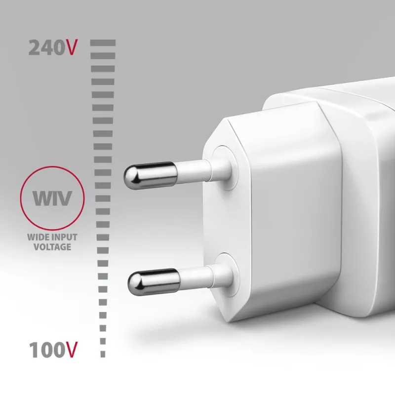 Axagon ACU-DPQ65W PD3.0 & QC4+ 3x AUSGÄNGE Wandladegerät 65W