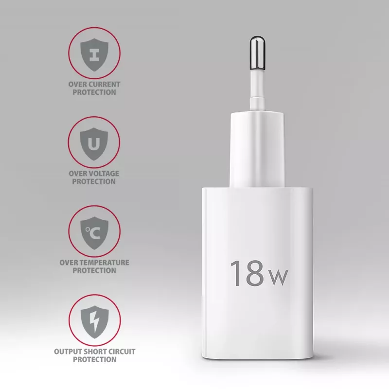 Axagon ACU-QC18W QC3.0 1xOUTPUT Wandladegerät 18W