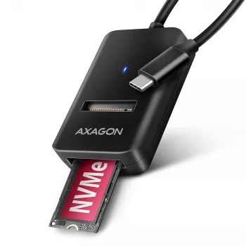 Axagon ADM2-CM USB-C Adapter M.2 NVMe SATA 10Gbps Schwarz