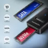 Axagon ADM2-CM USB-C Adapter M.2 NVMe SATA 10Gbps Schwarz