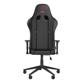 Gaming-Sessel GENESIS Nitro 440 G2, gepolsterter Sitz, Stoff/Kunstleder, grau/schwarz, max. 120 kg, verstellbare Rückenlehne und 1D-Armlehnen