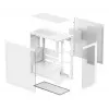 PC-Gehäuse DeepCool CG580 WH Weiß — ATX/mATX/ITX, gehärtetes Glas, unterstützt 120/140 mm Lüfter, 3,5 Zoll×2, 2,5 Zoll×3, USB 3.2 Gen1
