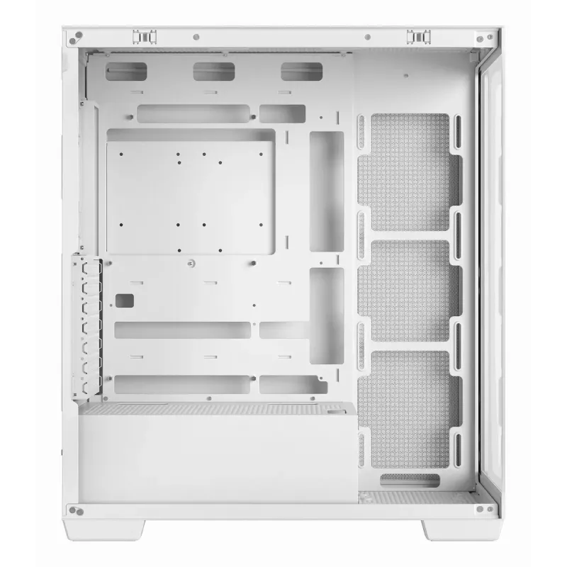 PC-Gehäuse DeepCool CG580 WH Weiß — ATX/mATX/ITX, gehärtetes Glas, unterstützt 120/140 mm Lüfter, 3,5 Zoll×2, 2,5 Zoll×3, USB 3.2 Gen1