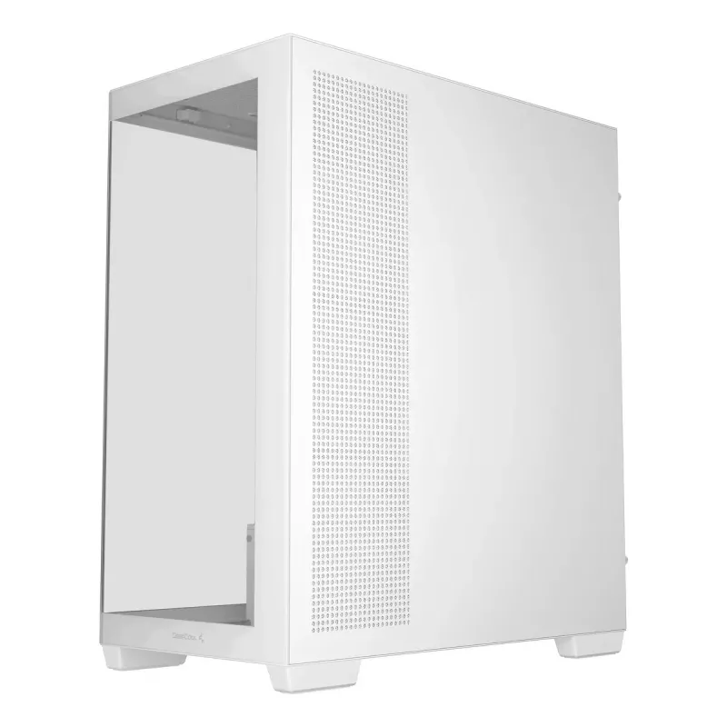 PC-Gehäuse DeepCool CG580 WH Weiß — ATX/mATX/ITX, gehärtetes Glas, unterstützt 120/140 mm Lüfter, 3,5 Zoll×2, 2,5 Zoll×3, USB 3.2 Gen1