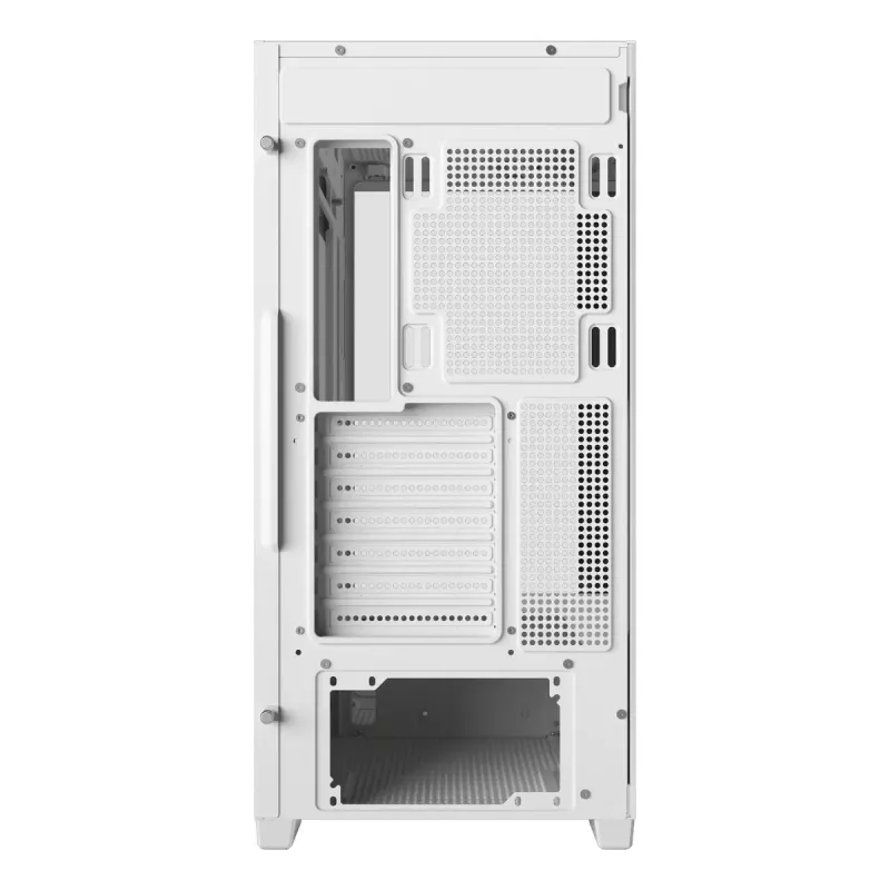 PC-Gehäuse DeepCool CG580 WH Weiß — ATX/mATX/ITX, gehärtetes Glas, unterstützt 120/140 mm Lüfter, 3,5 Zoll×2, 2,5 Zoll×3, USB 3.2 Gen1