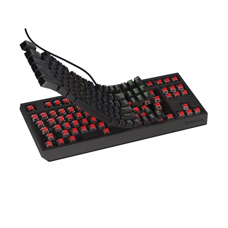 GENESIS Thor 230 TKL Tastatur Gaming USB + RF Wireless + Bluetooth QWERTY Schwarz