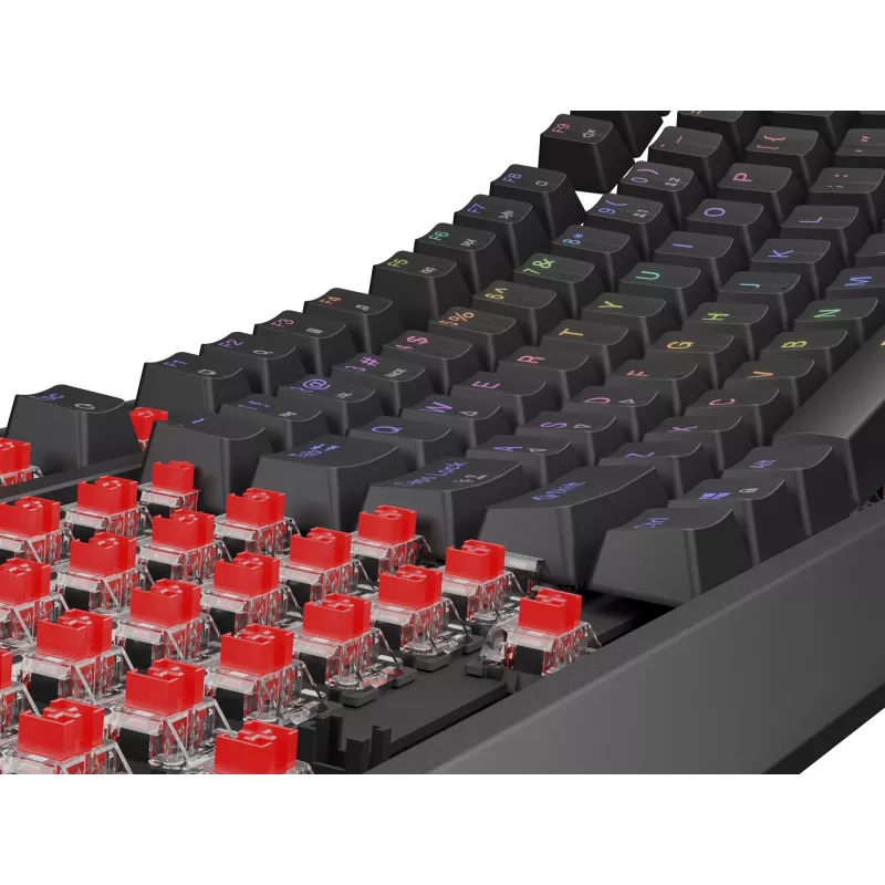GENESIS Thor 230 TKL Tastatur Gaming USB + RF Wireless + Bluetooth QWERTY Schwarz