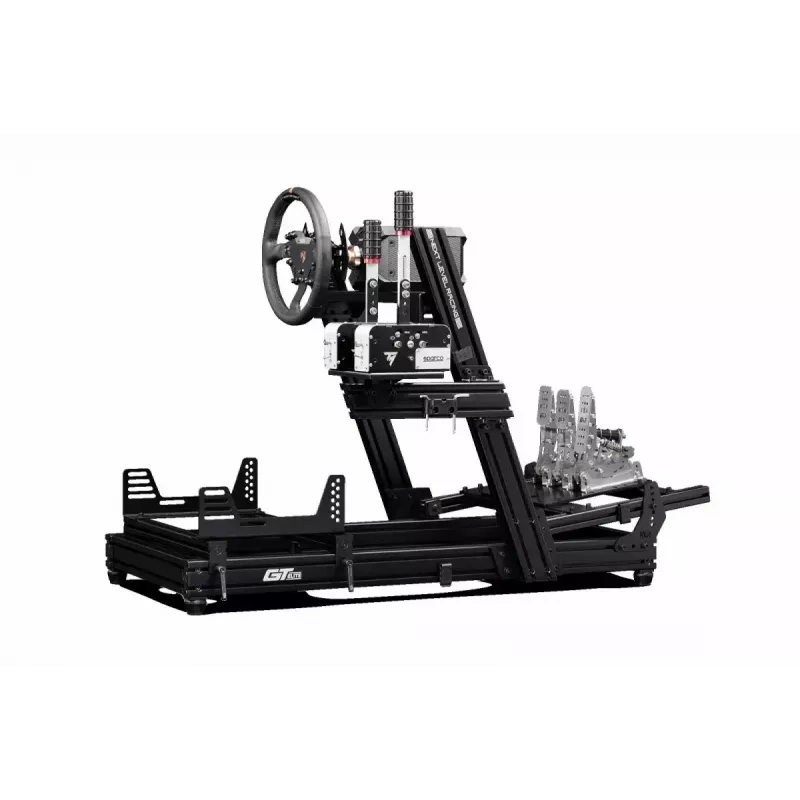 Racing-Simulator-Cockpit Next Level Racing GTElite Wheel Plate Edition – Montageplattform für Lenkrad und Pedale aus Aluminium und Kohlenstoffstahl