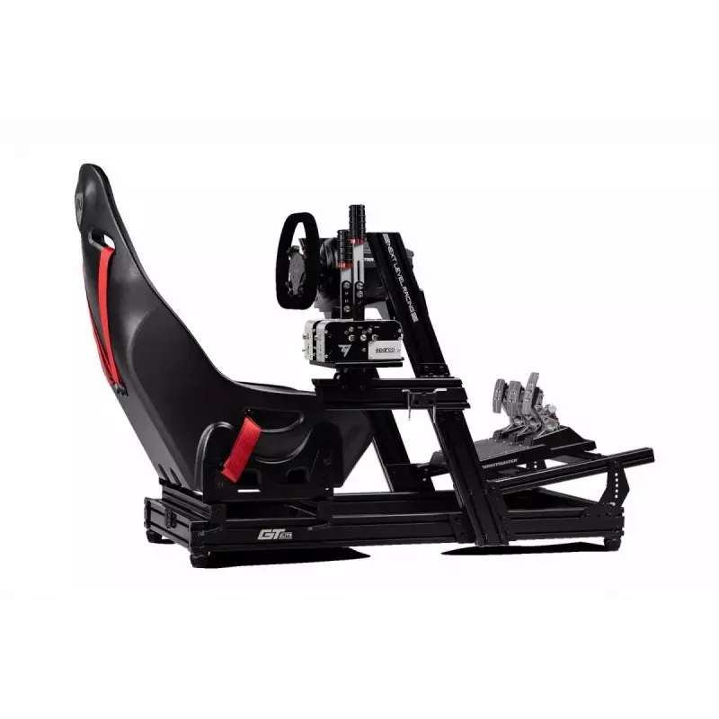 Racing-Simulator-Cockpit Next Level Racing GTElite Wheel Plate Edition – Montageplattform für Lenkrad und Pedale aus Aluminium und Kohlenstoffstahl