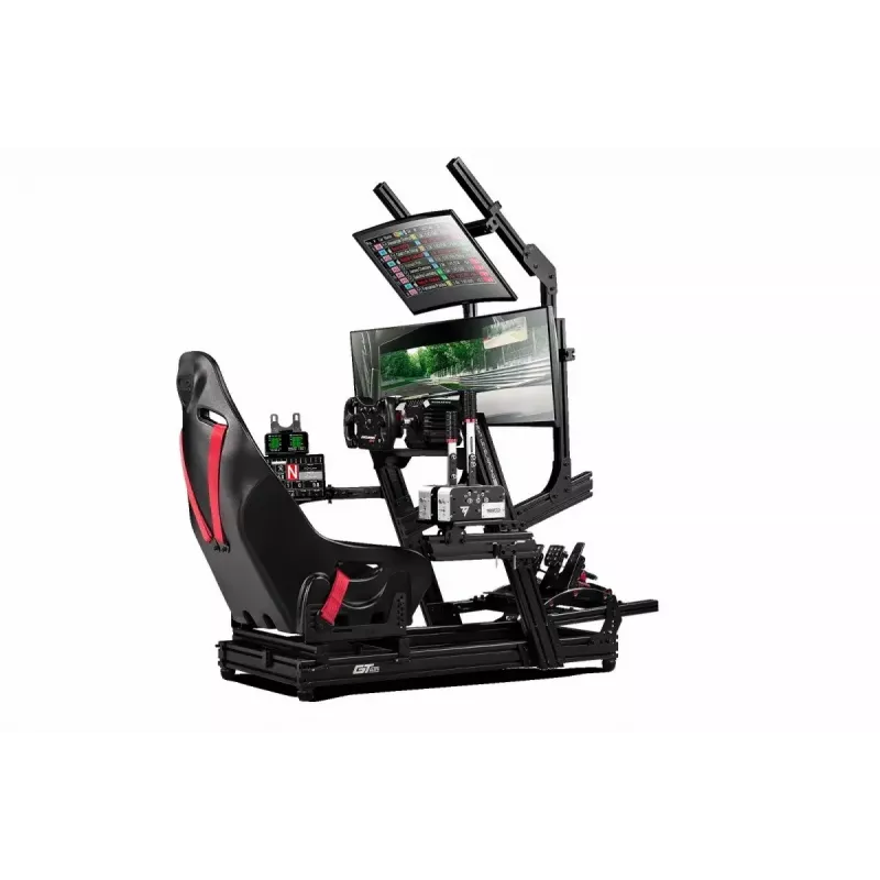 Racing-Simulator-Cockpit Next Level Racing GTElite Wheel Plate Edition – Montageplattform für Lenkrad und Pedale aus Aluminium und Kohlenstoffstahl