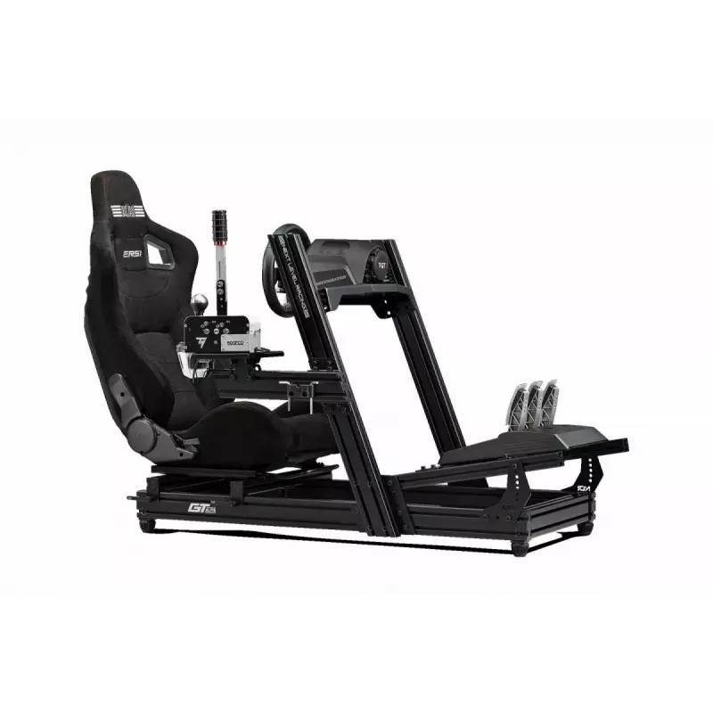 Racing-Simulator-Cockpit Next Level Racing GTElite Wheel Plate Edition – Montageplattform für Lenkrad und Pedale aus Aluminium und Kohlenstoffstahl