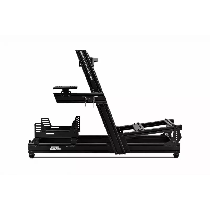 Racing-Simulator-Cockpit Next Level Racing GTElite Wheel Plate Edition – Montageplattform für Lenkrad und Pedale aus Aluminium und Kohlenstoffstahl