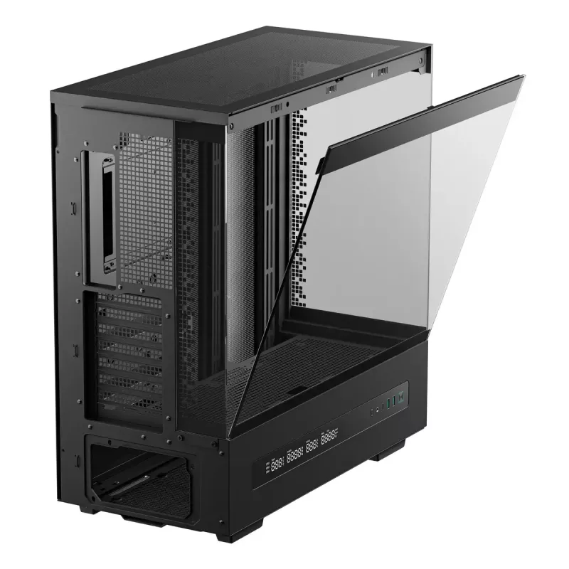 PC-Gehäuse DeepCool CH690 DIGITAL Tower Schwarz — ATX/Micro-ATX/Mini-ITX, LCD-Anzeige, 3x2,5 Zoll + 1x3,5 Zoll Schächte, bis zu 450 mm GPU, 182 mm CPU-Kühler