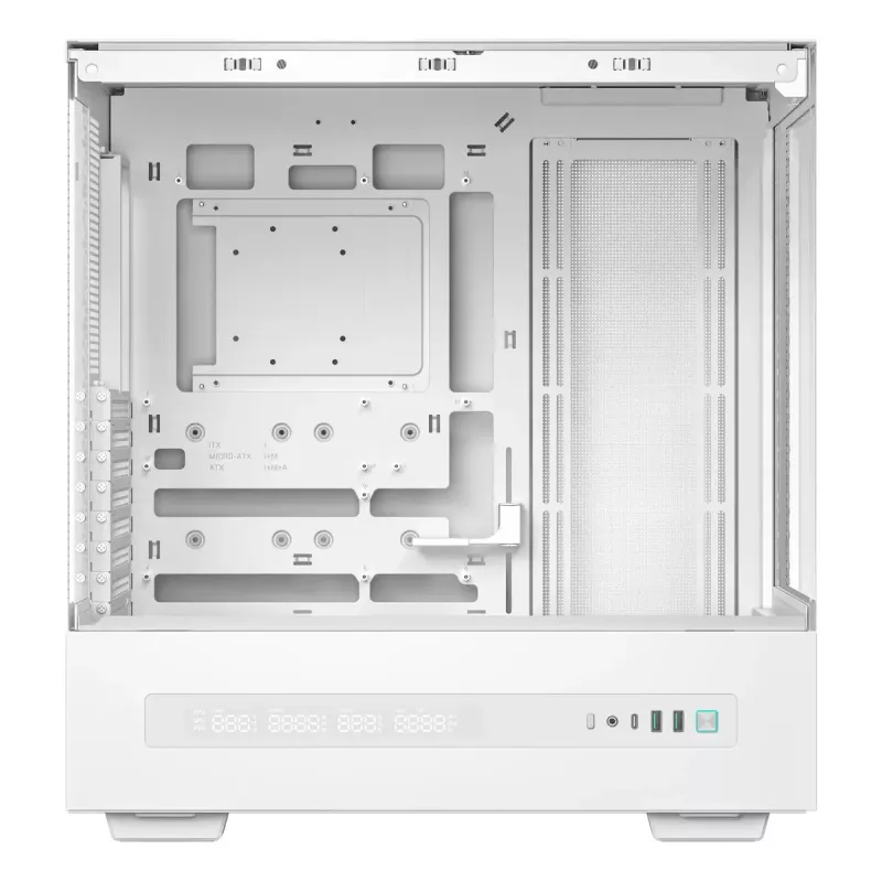 PC-Gehäuse DeepCool CH690 Tower White — ATX/microATX-Unterstützung, LCD-Display, 3x 2,5-Zoll-Schächte, 1x 3,5-Zoll, GPU bis 450 mm, CPU-Kühlerhöhe 182 mm