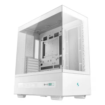 PC-Gehäuse DeepCool CH690 Tower White — ATX/microATX-Unterstützung, LCD-Display, 3x 2,5-Zoll-Schächte, 1x 3,5-Zoll, GPU bis 450 mm, CPU-Kühlerhöhe 182 mm