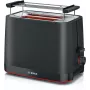 Toaster Bosch TAT3M123 2-Scheiben, 950 W, schwarz, Drehregler, Auftauen & Aufwärmen