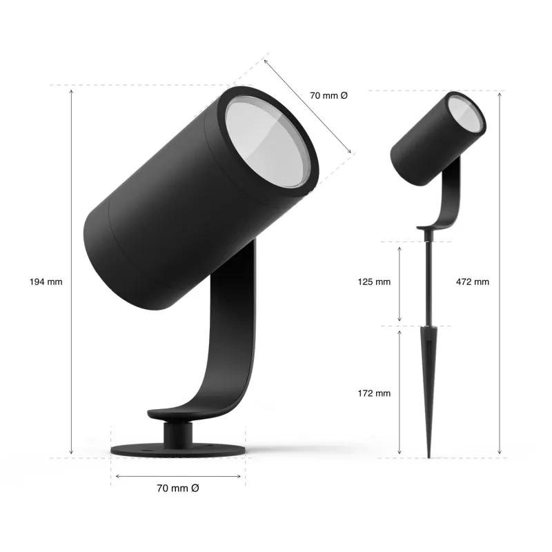 Philips Hue White and Colour Ambience Lily Außenstrahler