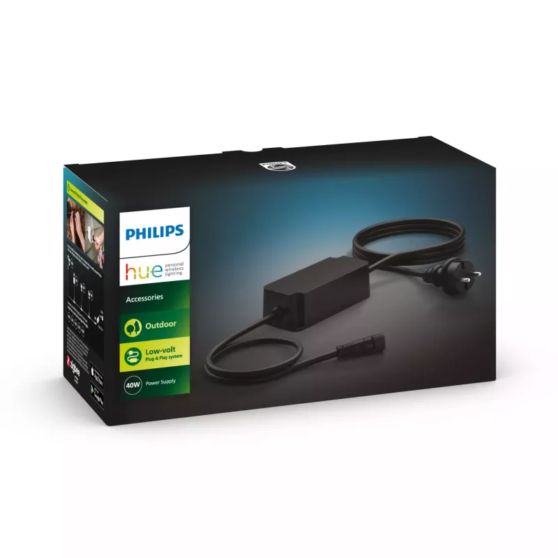 Philips Outdoor 40W Netzteil, Beleuchtungsnetzteil, Schwarz, Kunststoff, Garten, Terrasse, IP67, II