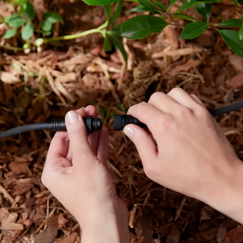 Philips Außenverlängerungskabel 2,5 m, Verlängerungskabel, Schwarz, Kunststoff, Philips, Hinterhof, Vorgarten, Garten, Terrasse, IP67