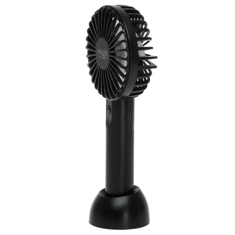 Tischventilator Adler AD 7338 Mini USB — 7 cm Durchmesser, 3 Geschwindigkeiten, schwarz
