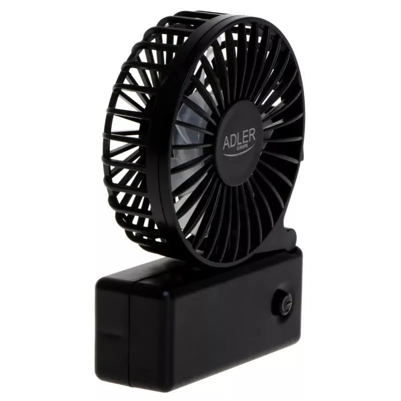 Tischventilator Adler AD 7336 – faltbarer Mini-Ventilator, 6,5 cm Durchmesser, 1 Geschwindigkeit, schwarz