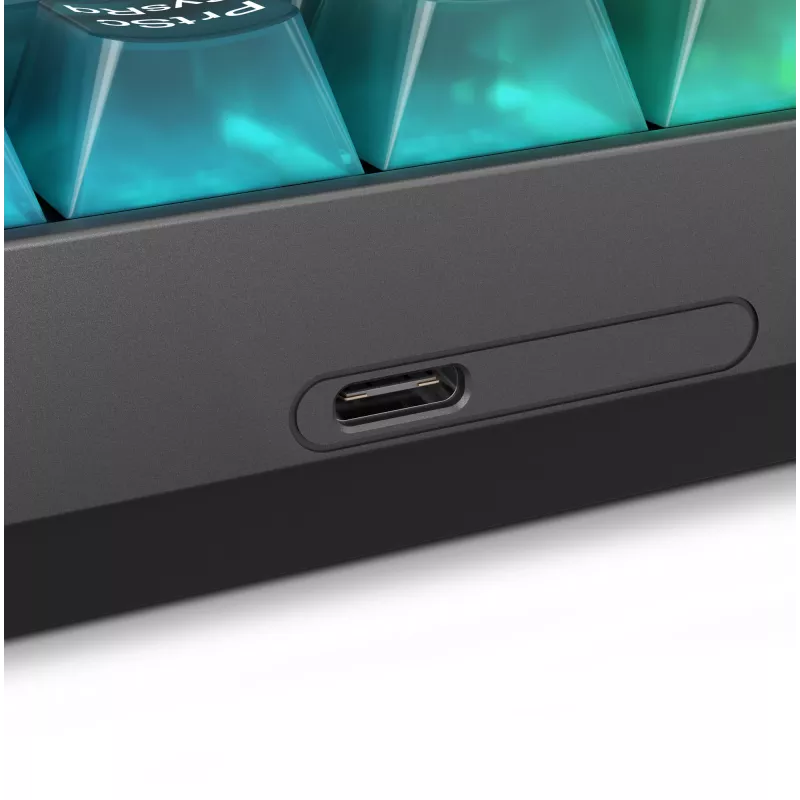 Mechanische Gaming-Tastatur Lenovo Legion K510 Mini Pro 75% US-Englisch, 84 Tasten, RGB, USB, 1,8 m Kabel, Schwarz/Transparent