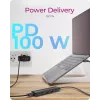 ICY BOX IB-HUB1437-CPD Kabelgebunden USB 3.2 Gen 2 (3.1 Gen 2) Type-C Schwarz