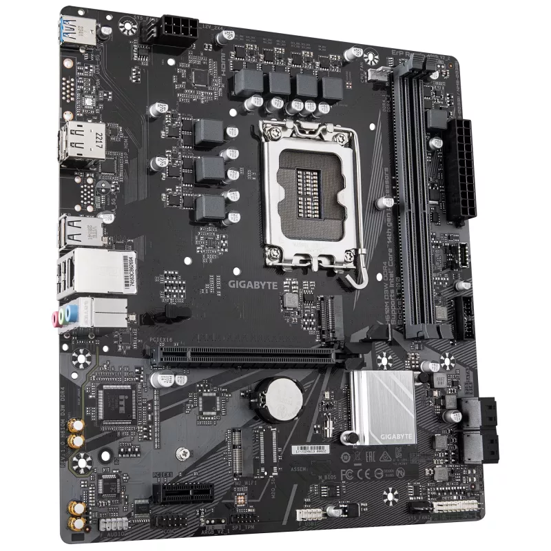 GIGABYTE H610M D3W DDR4 Mainboard - Unterstützt Intel Core CPUs der 14. Generation, 5+1+1 Phasen VRM, bis zu 3200 MHz DDR4, 1x PCIe 3.0 M.2, 1 GbE LAN, USB 3.2 Gen 1
